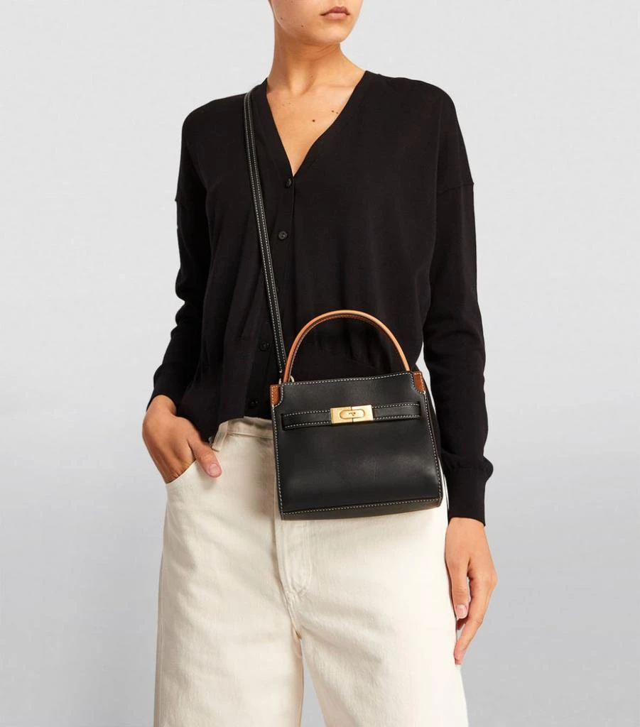 商品Tory Burch|Petite Leather Lee Radziwill Double Top-Handle Bag,价格¥6137,第2张图片详细描述