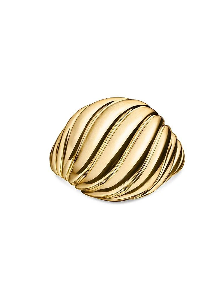 商品David Yurman|Sculpted Cable Pinky Ring in 18K Yellow Gold, 13MM,价格¥16643,第3张图片详细描述
