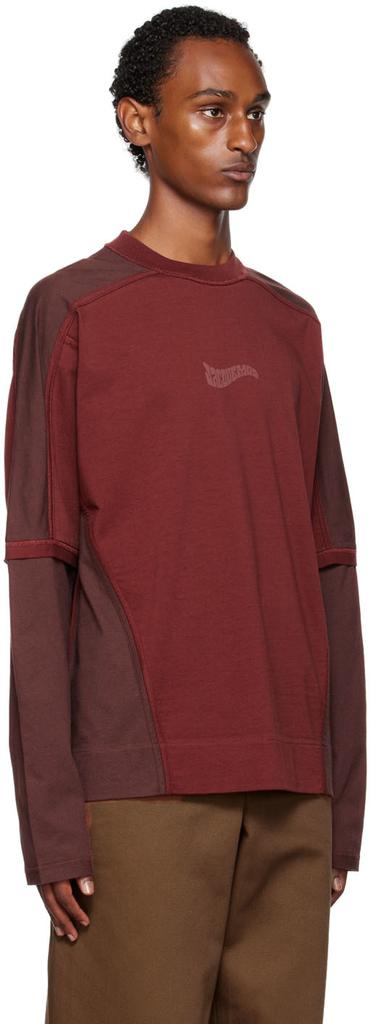 Red Le Papier 'Le T-Shirt Crema' Long Sleeve T-Shirt商品第2张图片规格展示