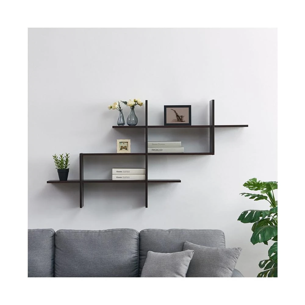 商品Danya B|3-Tier Wall Mount Shelf with Criss Cross Asymmetrical Design,价格¥745,第2张图片详细描述
