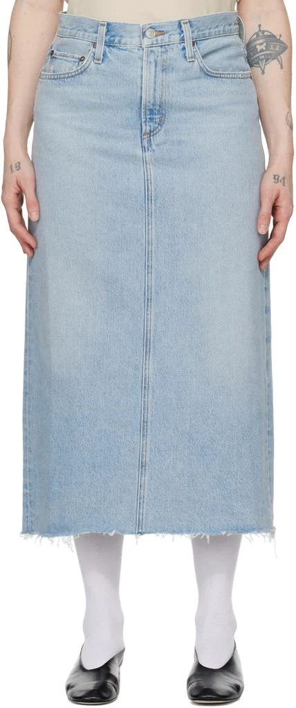 商品AGOLDE|Blue Della Denim Midi Skirt,价格¥810,第1张图片