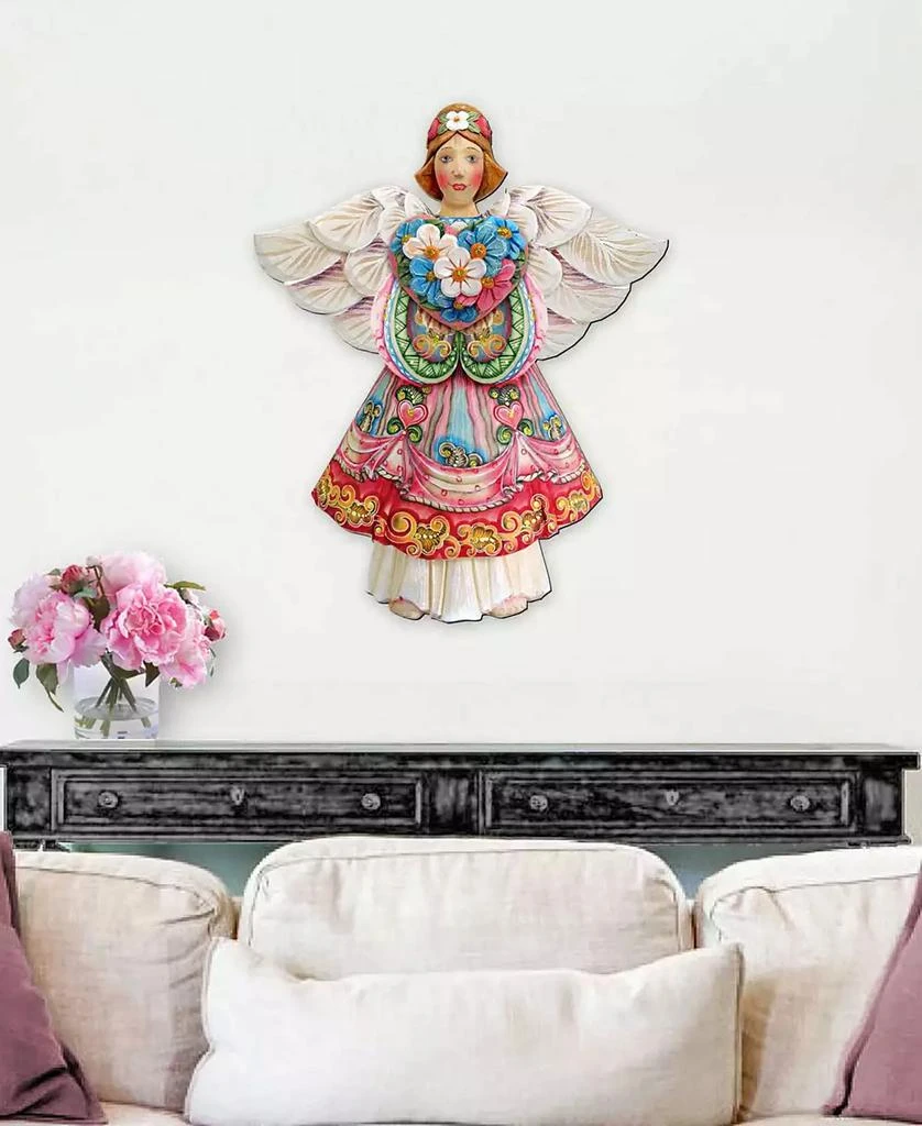 商品Designocracy|Holiday Door Decor Wooden Wall Decor Flower Heart Angel of Love G. DeBrekht,价格¥1099,第2张图片详细描述