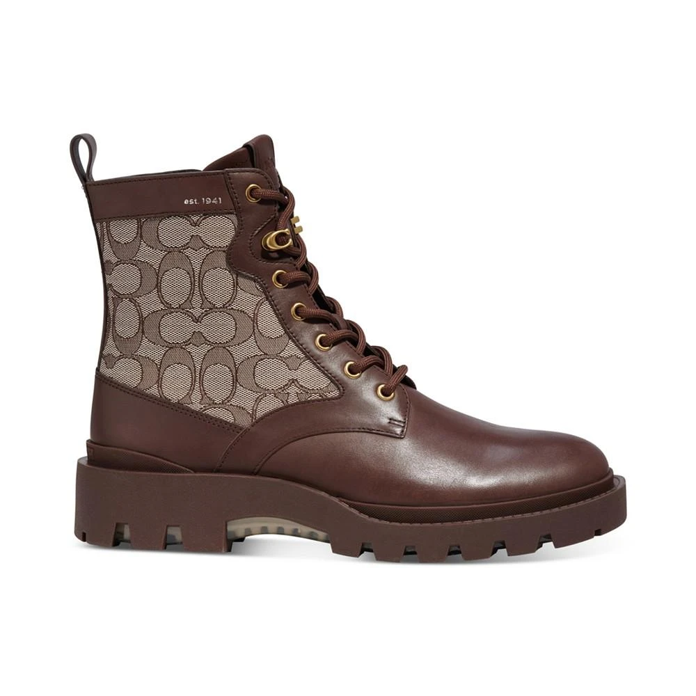 商品Coach|Men's CitySole Leather and Signature Jacquard Boot,价格¥1621,第3张图片详细描述