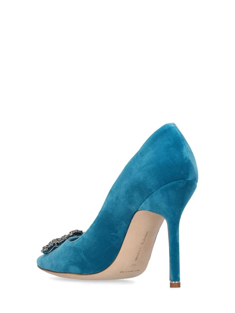商品Manolo Blahnik|105mm Hangisi Velvet Pumps,价格¥8683,第3张图片详细描述