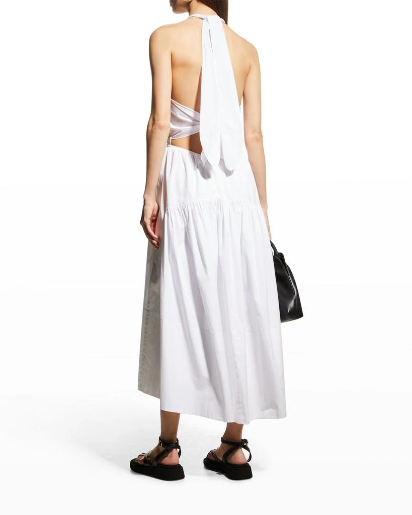 商品Vince|Draped-Neck Midi Halter Dress,价格¥850,第4张图片详细描述