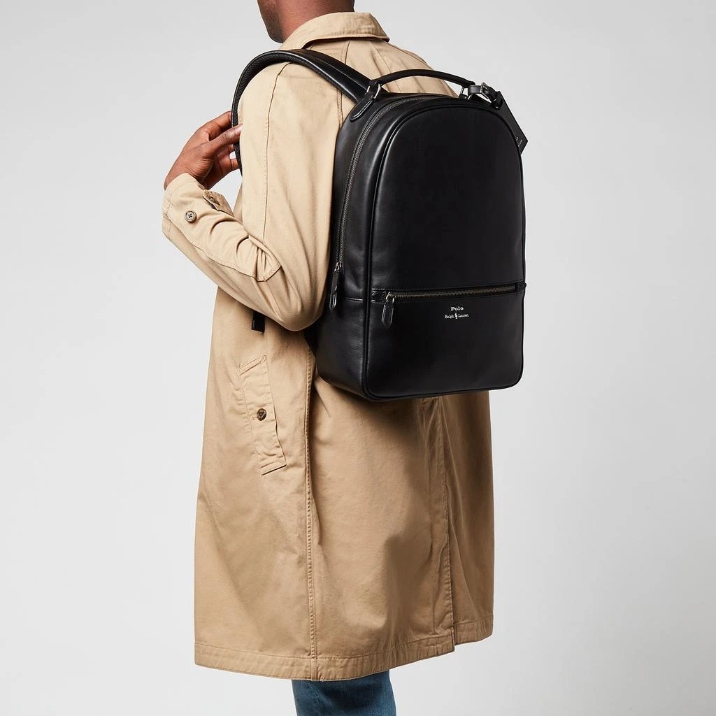 商品Ralph Lauren|Polo Ralph Lauren Men's Smooth Leather Backpack - Black,价格¥3097,第2张图片详细描述