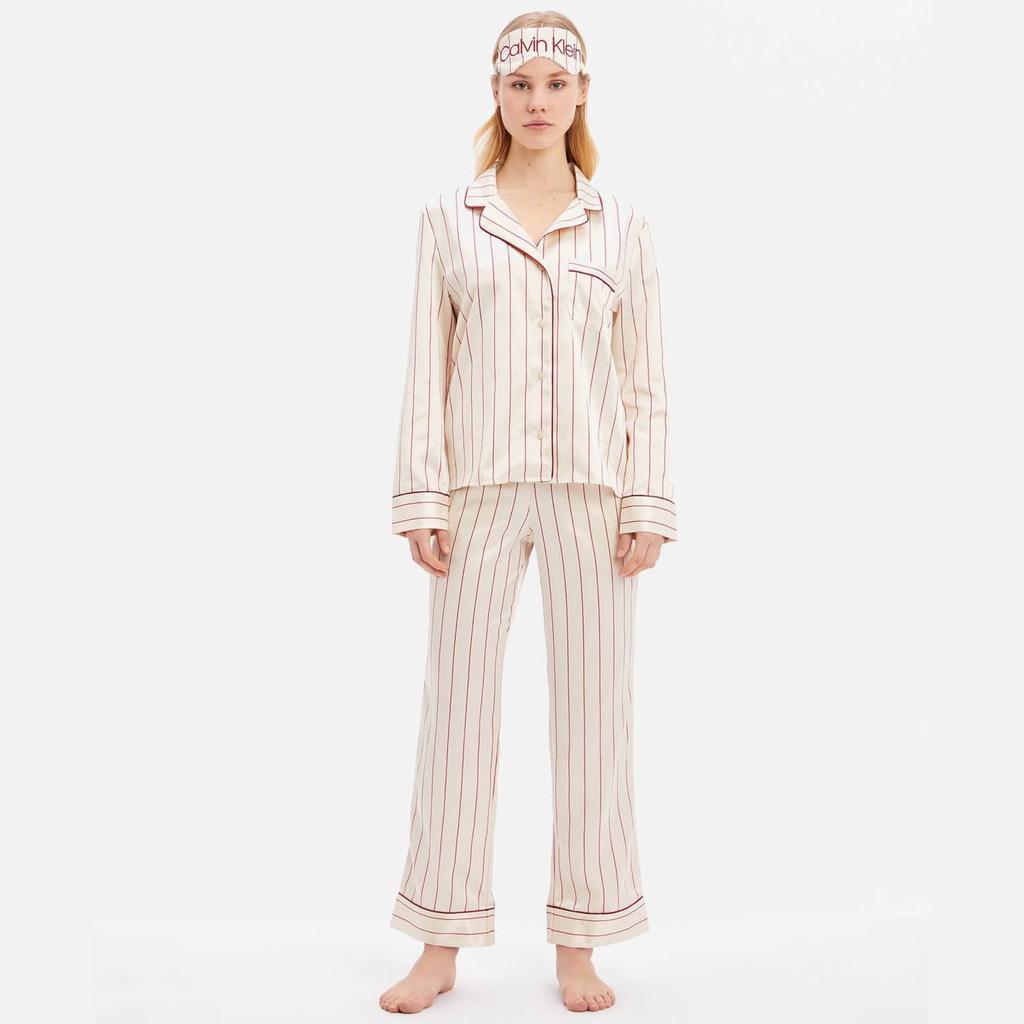 商品Calvin Klein|Calvin Klein Striped Satin Pyjama Set,价格¥771,第1张图片