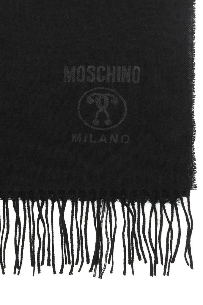 商品Moschino|Moschino Logo Embroidered Fringed Scarf,价格¥340,第2张图片详细描述