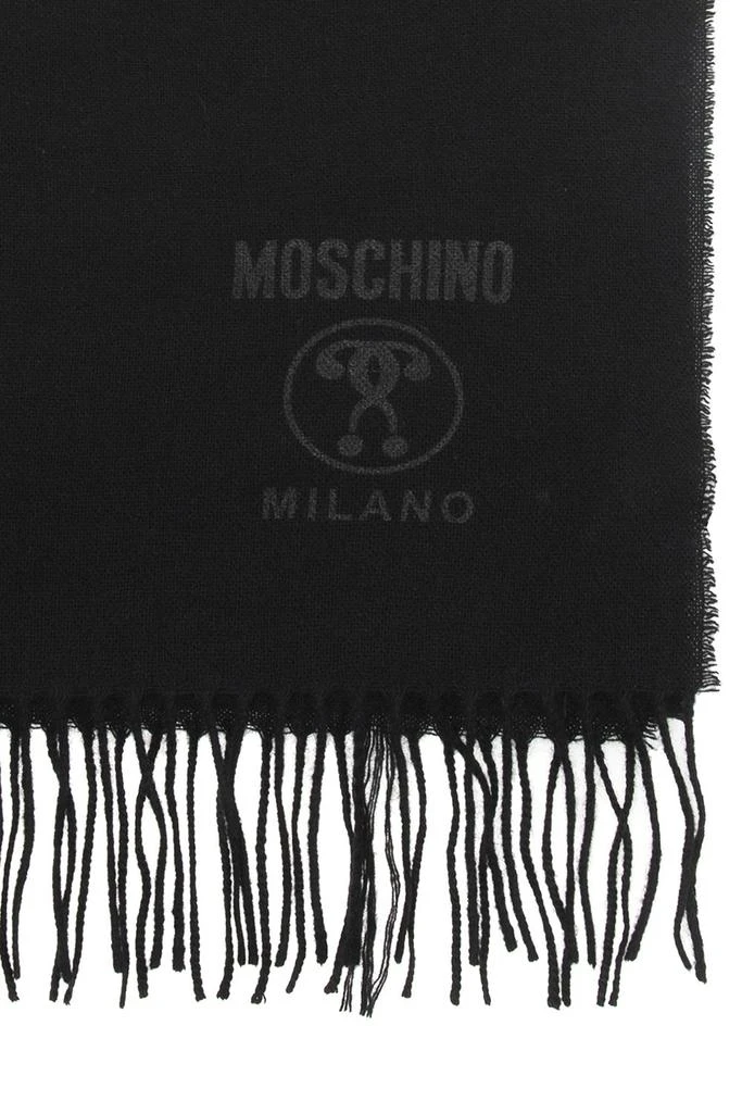 商品Moschino|Moschino Logo Embroidered Fringed Scarf,价格¥361,第2张图片详细描述