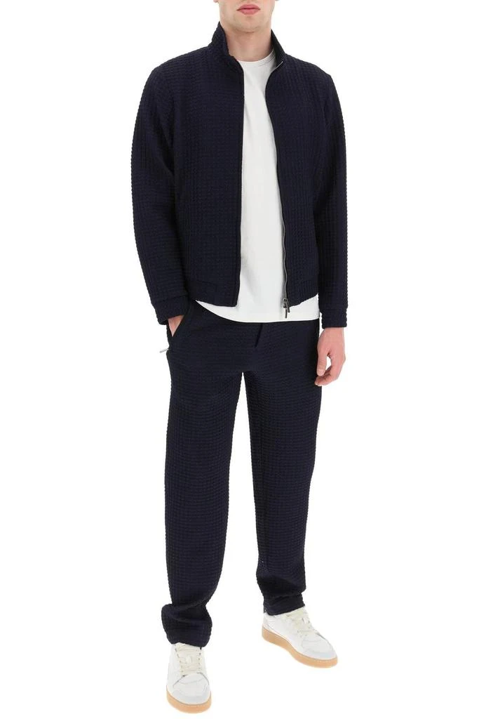 商品Emporio Armani|3D-EFFECT HOUNDSTOOTH STRETCH WOOL PANTS,价格¥1512,第2张图片详细描述