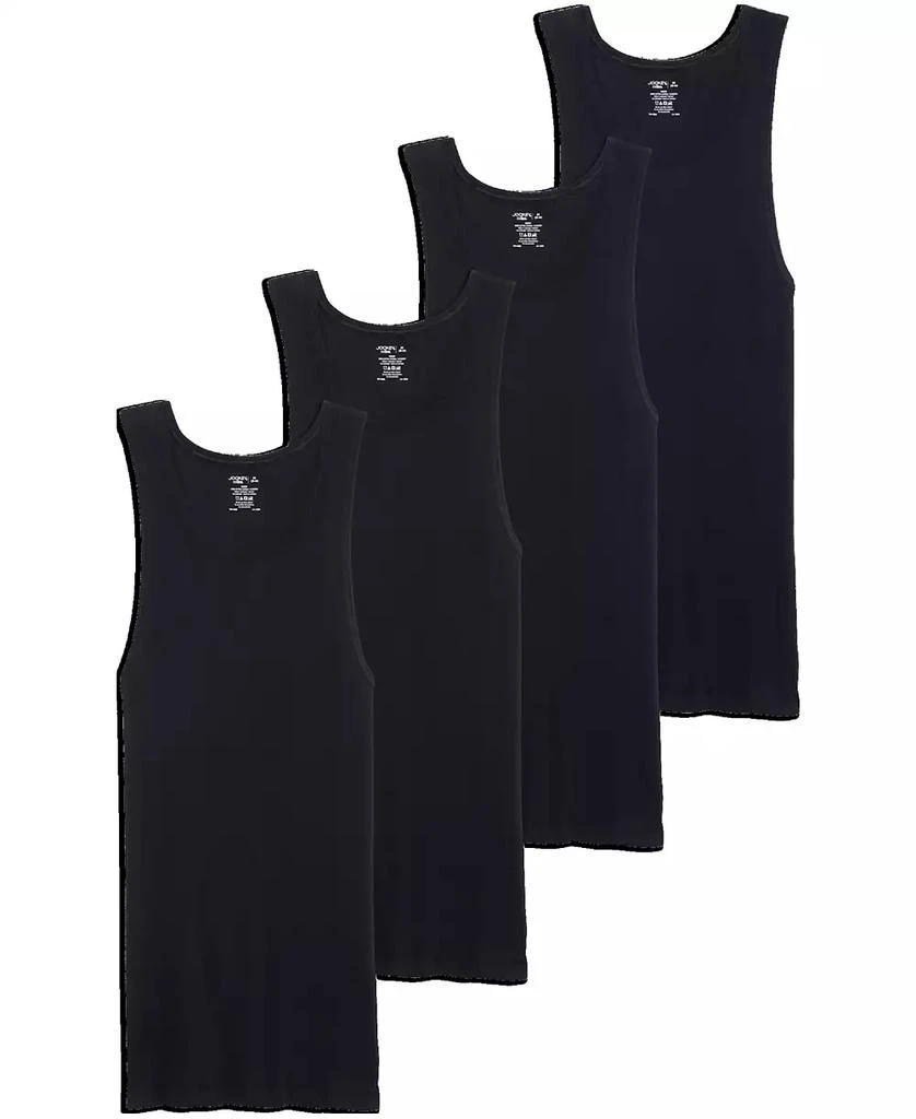 商品Jockey|Men's Cotton A-shirt Tank Top, Pack of 4,价格¥146,第1张图片