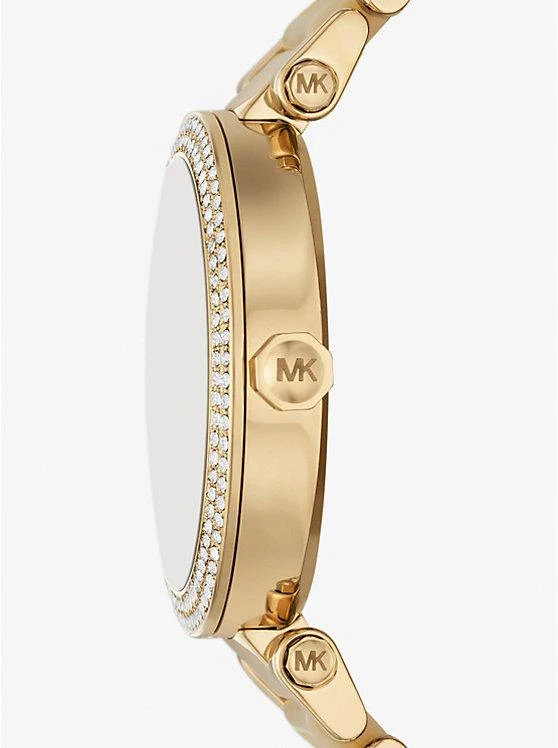 商品Michael Kors|Parker Pavé Gold-Tone and Acetate Watch,价格¥1268,第2张图片详细描述