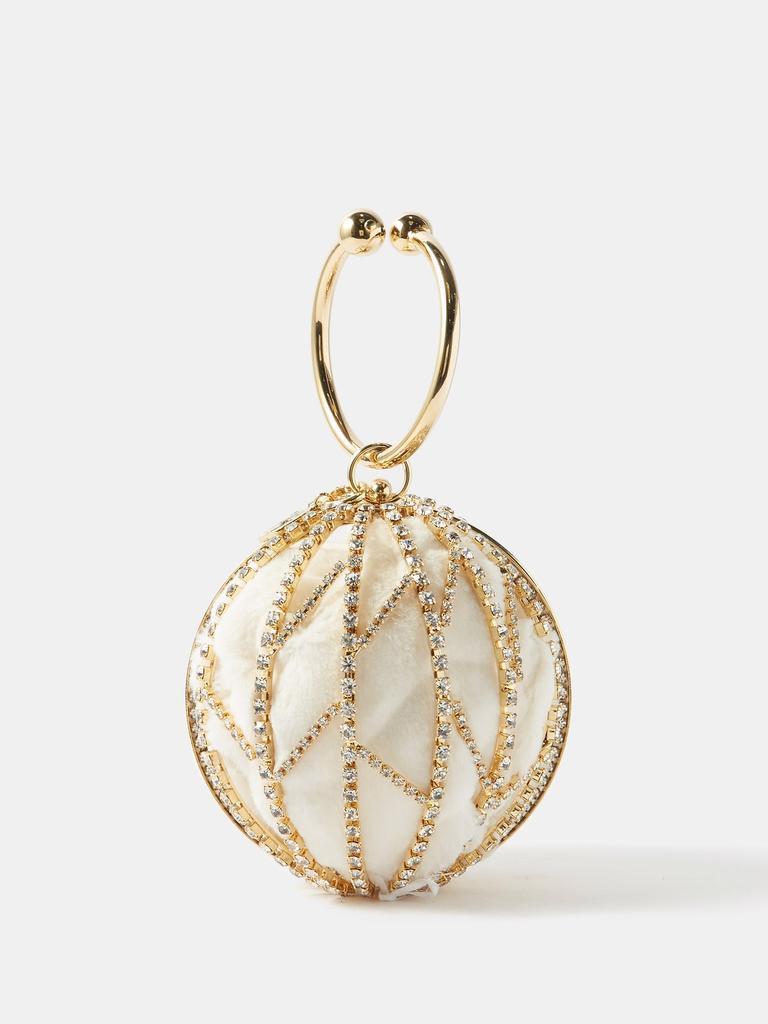 商品ROSANTICA|Alice crystal-embellished faux fur handbag,价格¥7612,第1张图片
