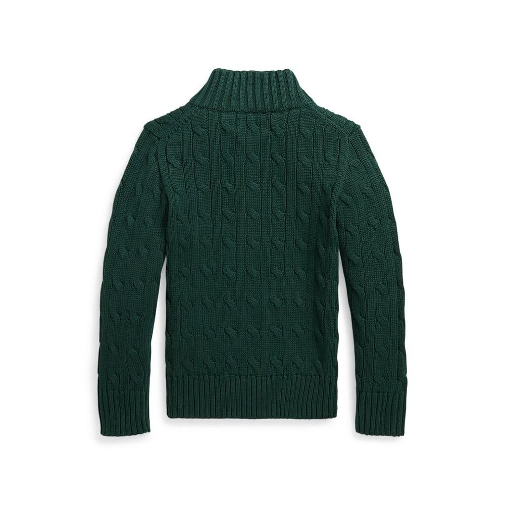 商品Ralph Lauren|Toddler and Little Boys Cable-Knit Cotton Quarter-Zip Sweater,价格¥255,第2张图片详细描述