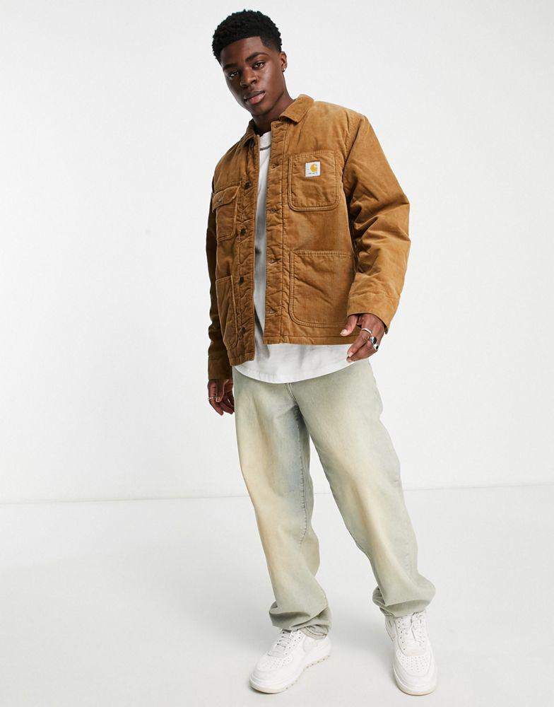 Carhartt WIP michigan cord jacket in dark brown商品第3张图片规格展示