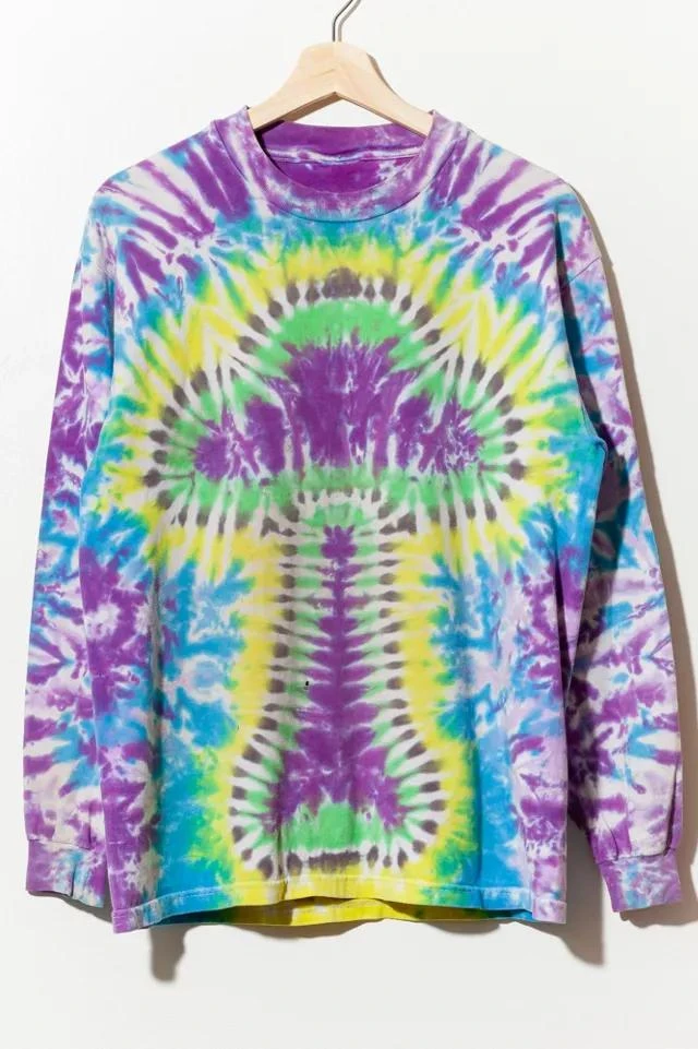 商品Urban Outfitters|Vintage 1990s Hand Made Tie Dye Psychedelic Mushroom T-Shirt,价格¥2100,第1张图片