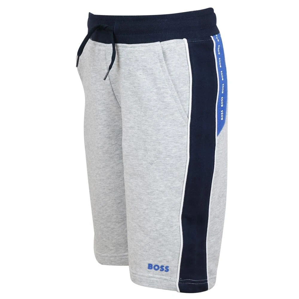 商品Hugo Boss|Grey Cotton Logo Shorts,价格¥326,第2张图片详细描述