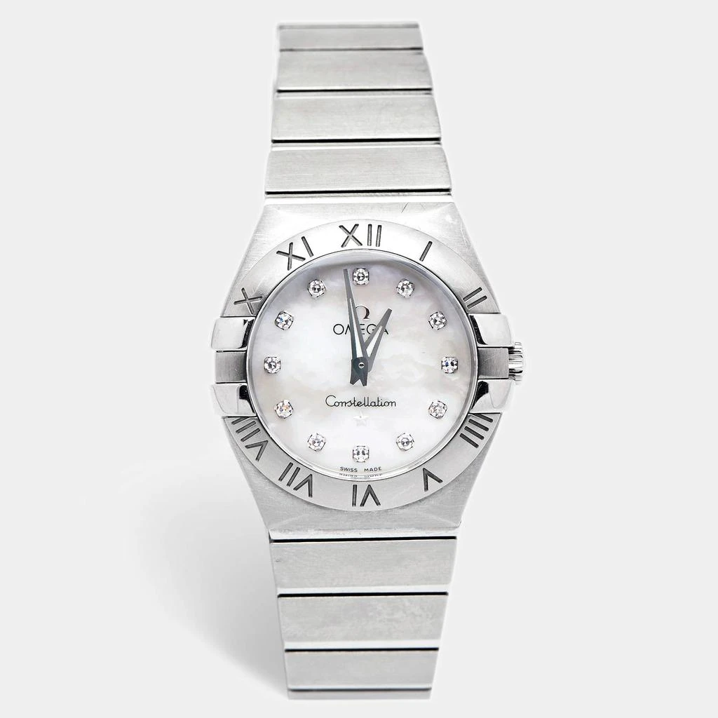 商品[二手商品] Omega|Omega Mother of Pearl Diamond Stainless Steel Constellation 123.10.27.60.55.001 Women's Wristwatch 27 mm,价格¥16457,第1张图片