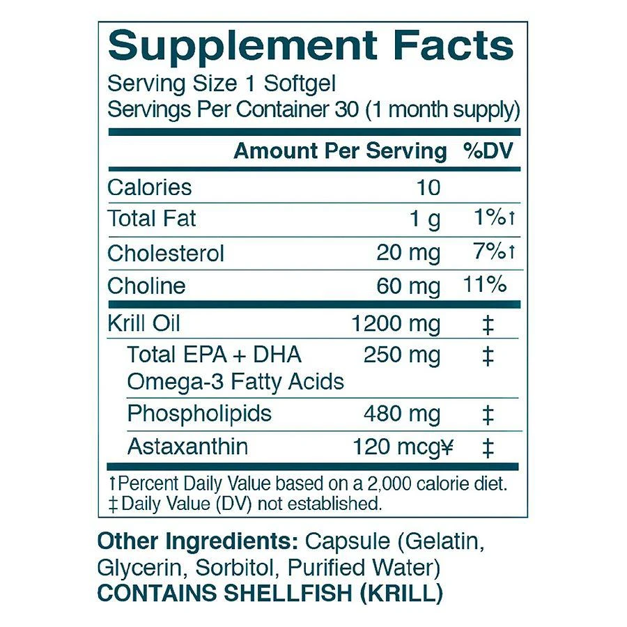 商品Kori|Pure Antarctic Krill Oil Multi-Benefit Omega-3 1200mg Softgels,价格¥167,第5张图片详细描述