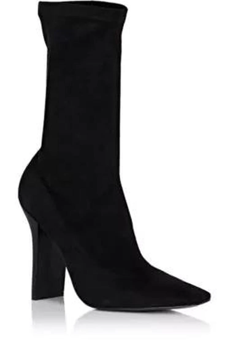 商品Stella McCartney|Sculpted-Heel Faux-Suede Ankle Boots,价格¥3414,第2张图片详细描述