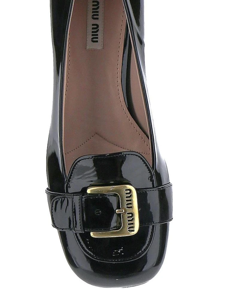 商品Miu Miu|Black Leather Loafers,价格¥5987,第4张图片详细描述