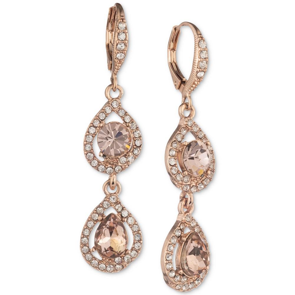 Crystal Pear-Shape Double Drop Earrings商品第1张图片规格展示