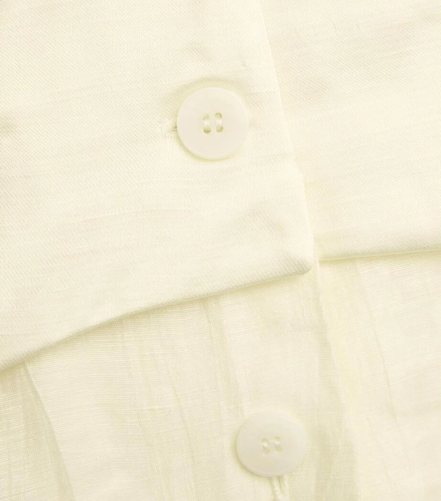 商品Sandro Paris|Linen-Blend Tailored Midi Dress,价格¥4116,第5张图片详细描述