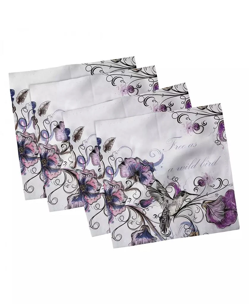 商品Ambesonne|Hummingbird Set of 4 Napkins, 12" x 12",价格¥314,第1张图片