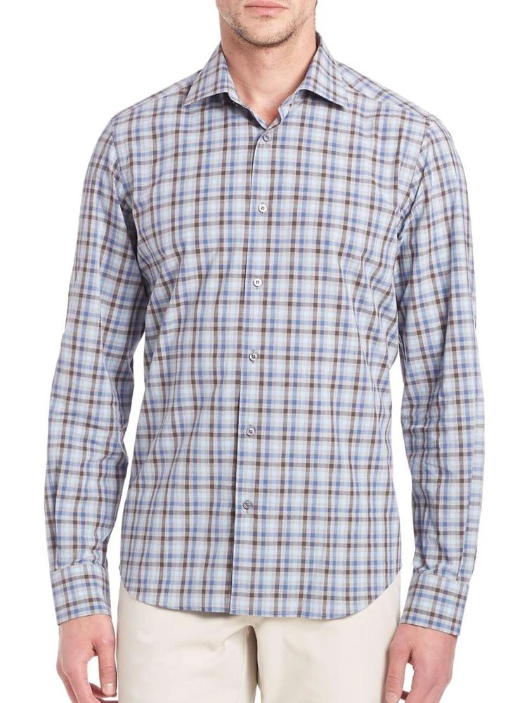 商品Saks Fifth Avenue|COLLECTION Plaid Long Sleeve Shirt,价格¥524,第1张图片