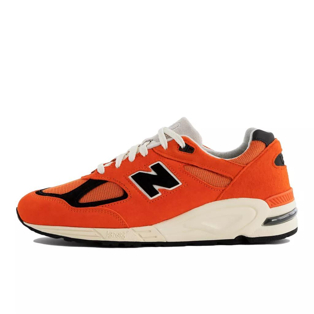 商品New Balance|男款 新百伦 美产 990v2 休闲鞋 美产 橙黑色,价格¥1431,第7张图片详细描述