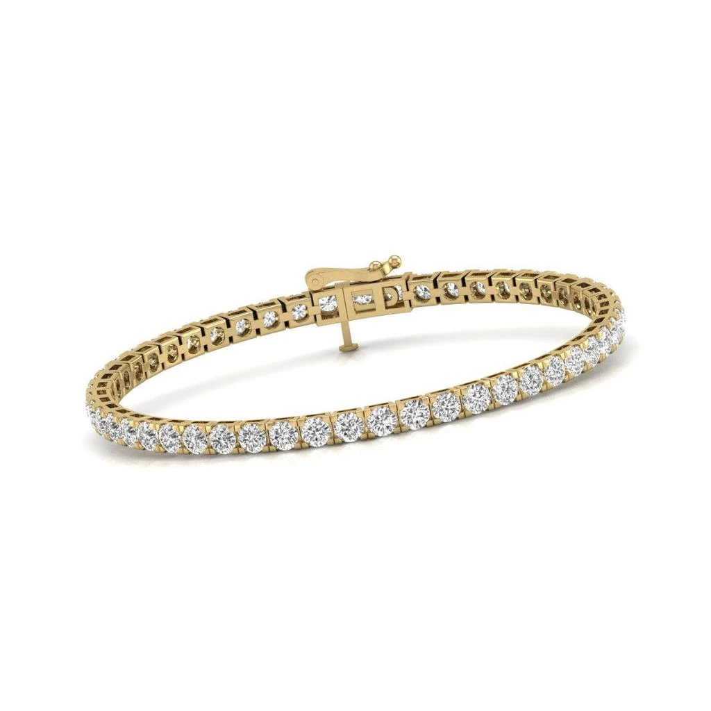 商品Diana M.|Diana M Lab 6 Carat TW Diamond Tennis Bracelet in 14K YELLOW Gold,价格¥18152,第1张图片