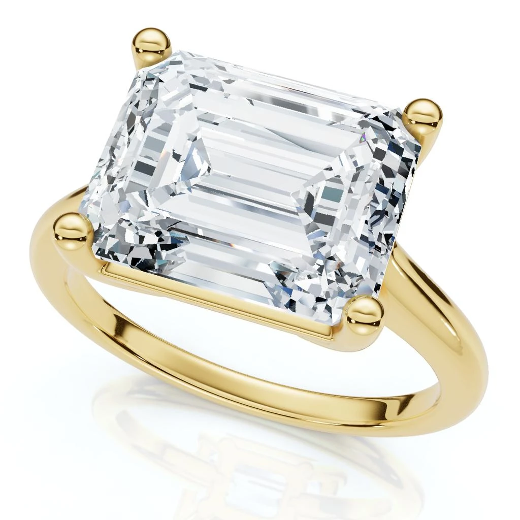 商品Pompeii3|Certified 5Ct Emerald Cut Lab Grown Diamond Solitaire Engagement Ring Gold Or Pt,价格¥19088,第5张图片详细描述