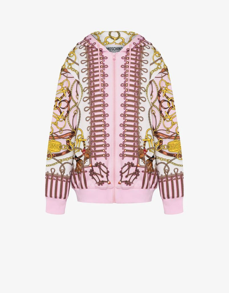 商品Moschino|Military Teddy Scarf Cotton Hoodie,价格¥10720,第1张图片