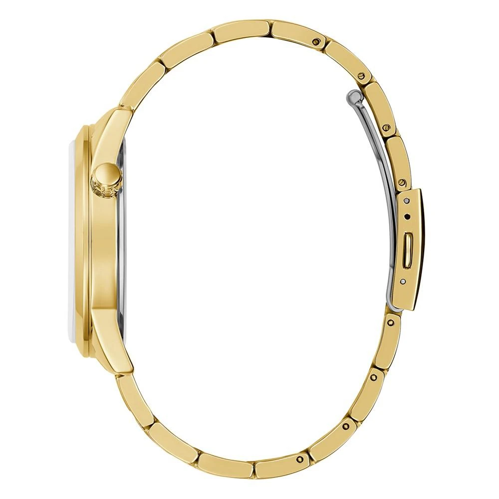 商品GUESS|Men's Quartz Gold-Tone Stainless Steel Bracelet Watch 42mm,价格¥861,第2张图片详细描述