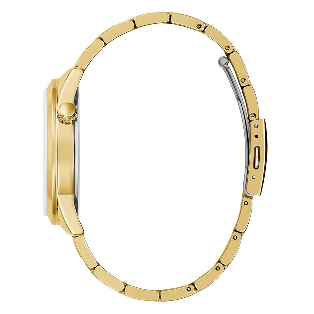 商品GUESS|Men's Quartz Gold-Tone Stainless Steel Bracelet Watch 42mm,价格¥863,第4张图片详细描述