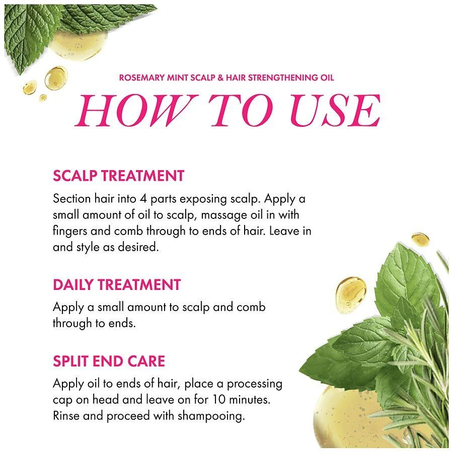 商品Mielle Organics|Scalp & Hair Strengthening Oil Rosemary Mint,价�格¥81,第4张图片详细描述