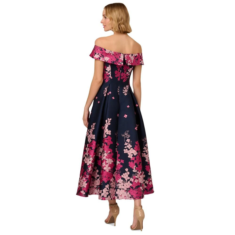 商品Adrianna Papell|Women's Floral-Print Off-The-Shoulder Dress,价格¥1864,第2张图片详细描述