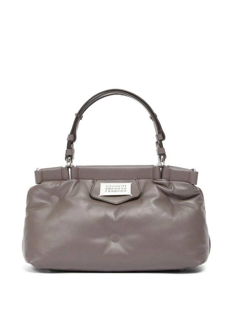 商品MAISON MARGIELA|Maison Margiela Small Glam Slam Leather Shoulder Bag in Elephant,价格¥9113,第1张图片