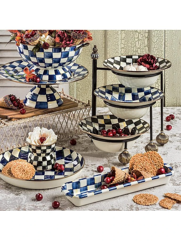 商品MacKenzie-Childs|Royal Check Enamel Serving Bowl,价格¥668,第2张图片详细描述