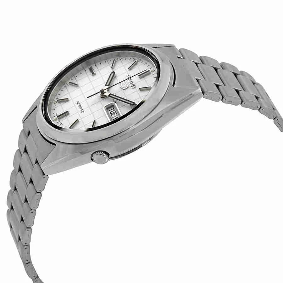 商品Seiko|Series 5 Automatic White Grid Dial Men's Watch SNXF05,价格¥943,第2张图片详细描述