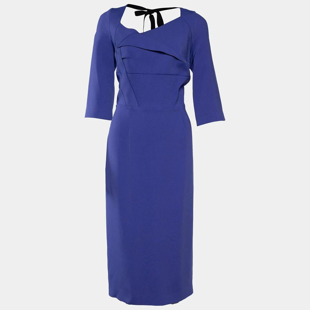商品[二手商品] ROLAND MOURET|Roland Mouret Blue Cady Sheath Dress L,价格¥1215,第1张图片