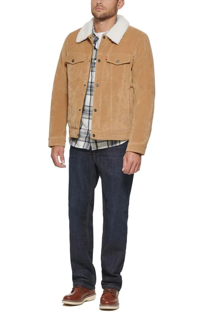 商品Levi's|Faux Suede & Faux Shearling Lined Trucker Jacket,价格¥676,第3张图片详细描述