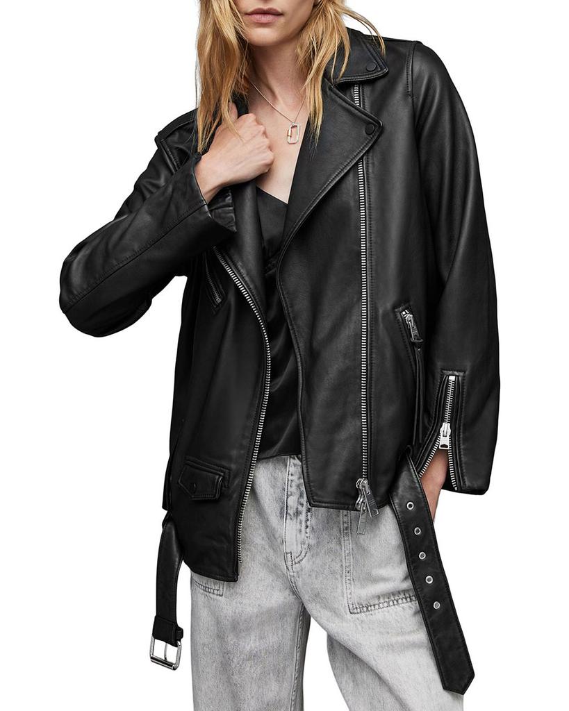 Billie Leather Biker Jacket商品第1张图片规格展示