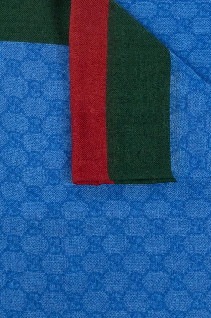 商品Gucci|Gucci GG Monogrammed Web-Stripe Scarf,价格¥3475,第2张图片详细描述