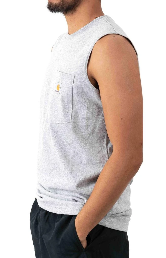 商品Carhartt|(100374) Workwear Pocket Sleeveless Shirt - Heather Grey,价格¥89,第2张图片详细描述