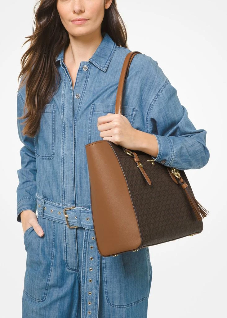 商品Michael Kors|Sullivan large logo and leather tote bag,价格¥3570,第4张图片详细描述