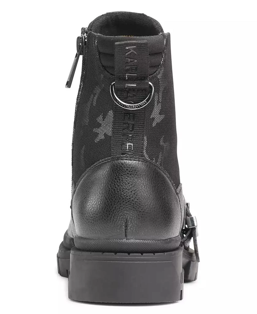 商品Karl Lagerfeld Paris|Karl Lagerfeld Men's Camo Front Logo Strap Buckle Lug Sole Boot,价格¥1654,第3张图片详细描述