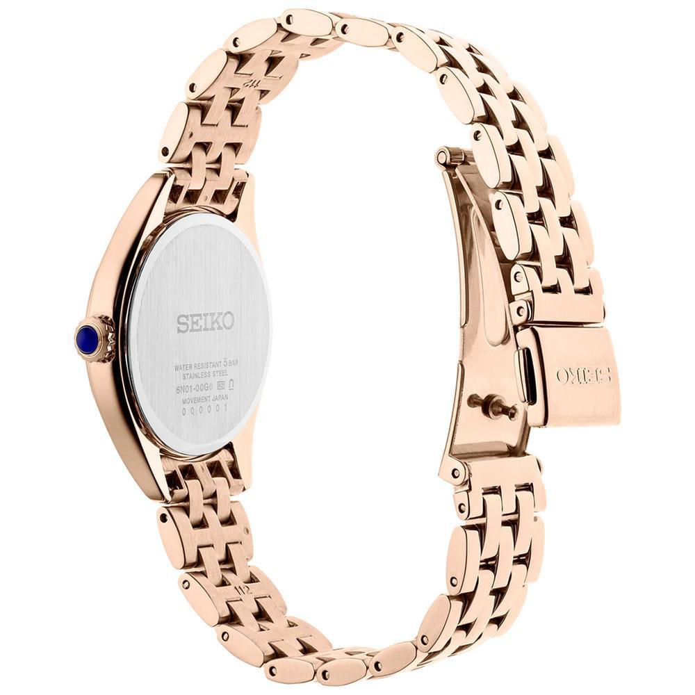 商品Seiko|Women's Rose Gold-Tone Stainless Steel Bracelet Watch 29mm,价格¥2411,第5张图片详细描述