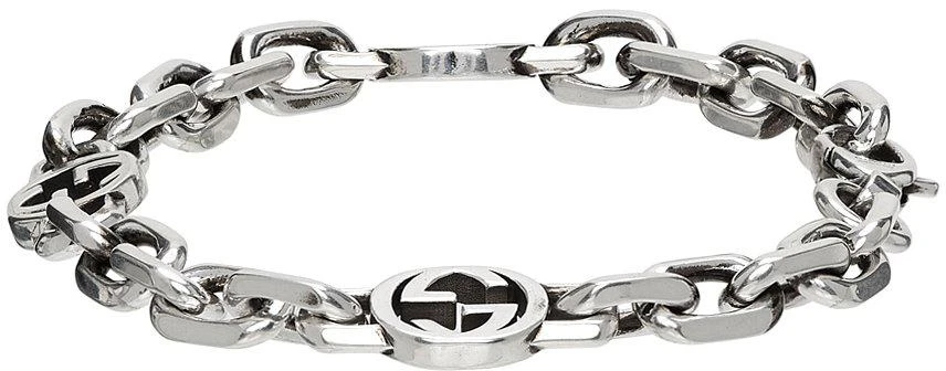 商品Gucci|Silver Chain Interlocking G Bracelet,价格¥2578,第3张图片详细描述