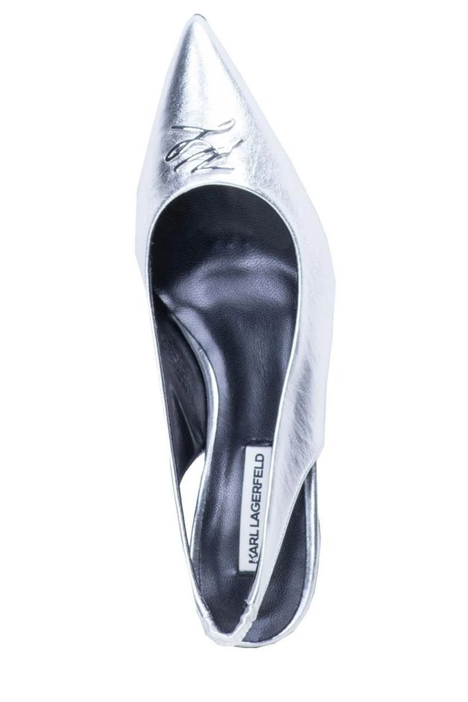 商品Karl Lagerfeld Paris|Karl Lagerfeld K-Blok Pointed-Toe Slingback Pumps,价格¥1365,第3张图片详细描述